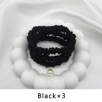Mulberry Silk Elastics – Gentle, Frizz-Free Hair Bands for Natural Hair &amp; Locs - 3 pieces