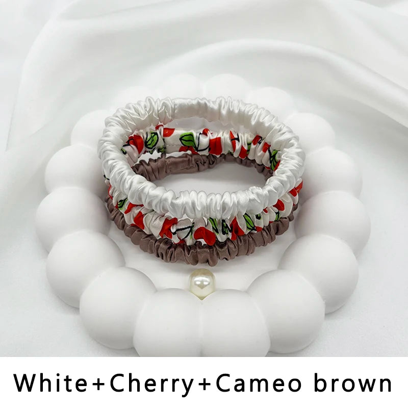 Mulberry Silk Elastics – Gentle, Frizz-Free Hair Bands for Natural Hair &amp; Locs - 3 pieces
