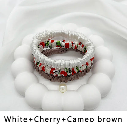 Mulberry Silk Elastics – Gentle, Frizz-Free Hair Bands for Natural Hair &amp; Locs - 3 pieces