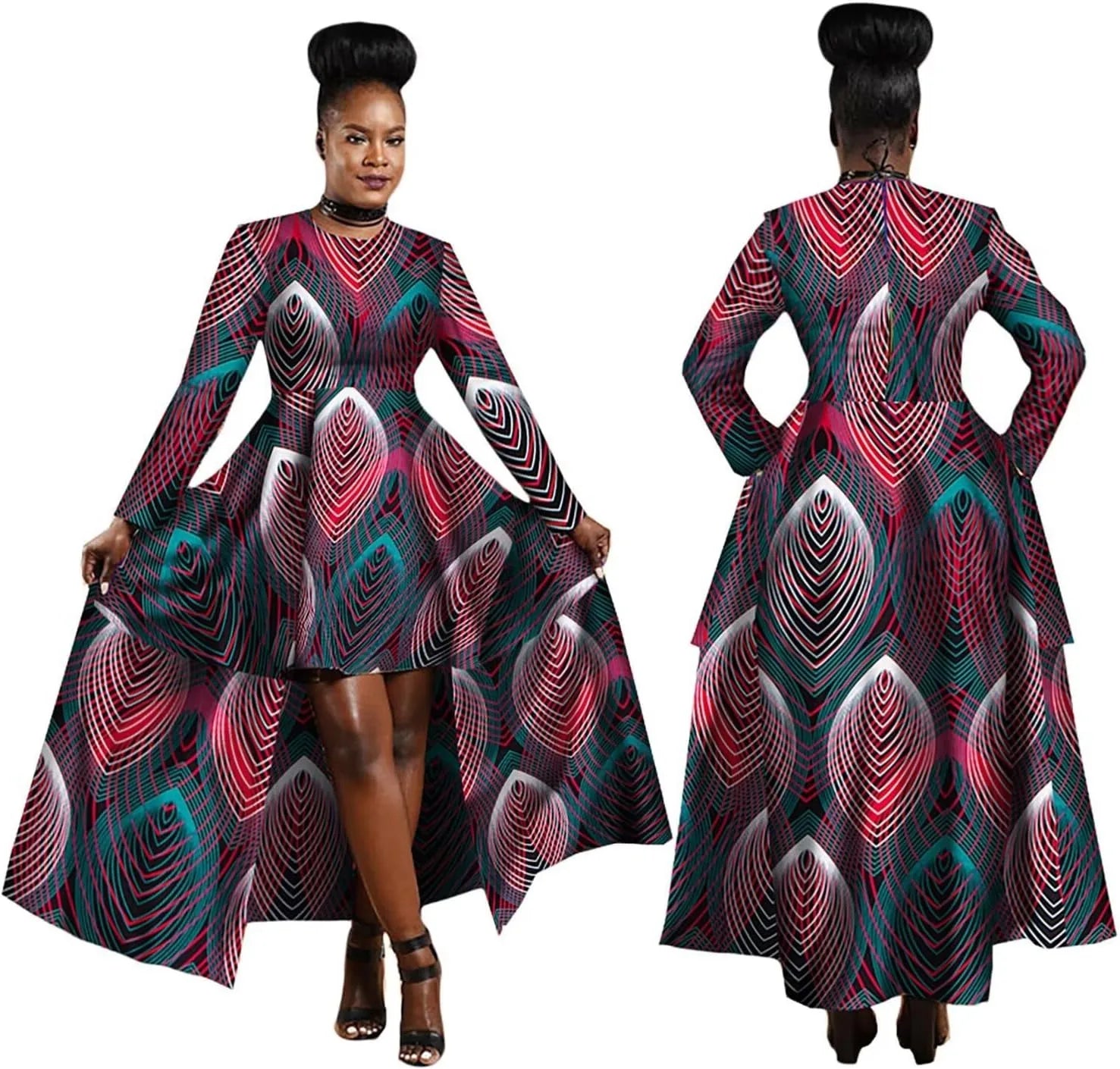 African Hi-Low Dashiki Dress - Super Elegant