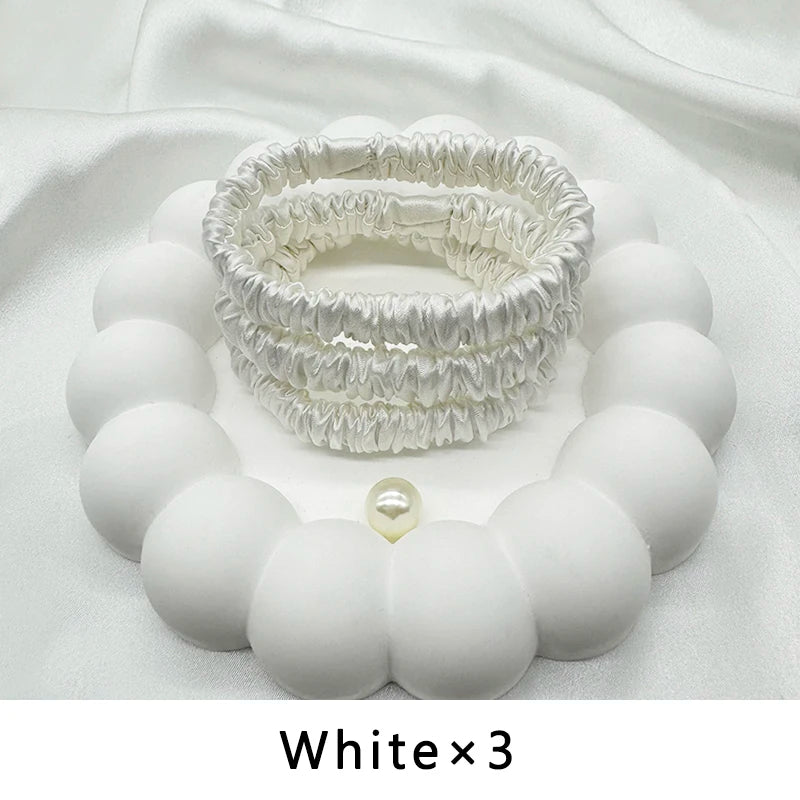 Mulberry Silk Elastics – Gentle, Frizz-Free Hair Bands for Natural Hair &amp; Locs - 3 pieces