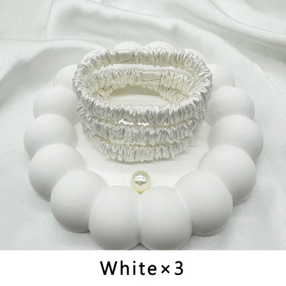 Mulberry Silk Elastics – Gentle, Frizz-Free Hair Bands for Natural Hair &amp; Locs - 3 pieces