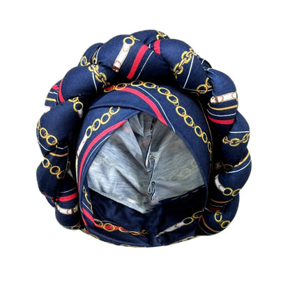 Ready-to-Wear Braided Headtie - Stylish Ankara Print Turban Hat for Weddings &amp; Daily Wear