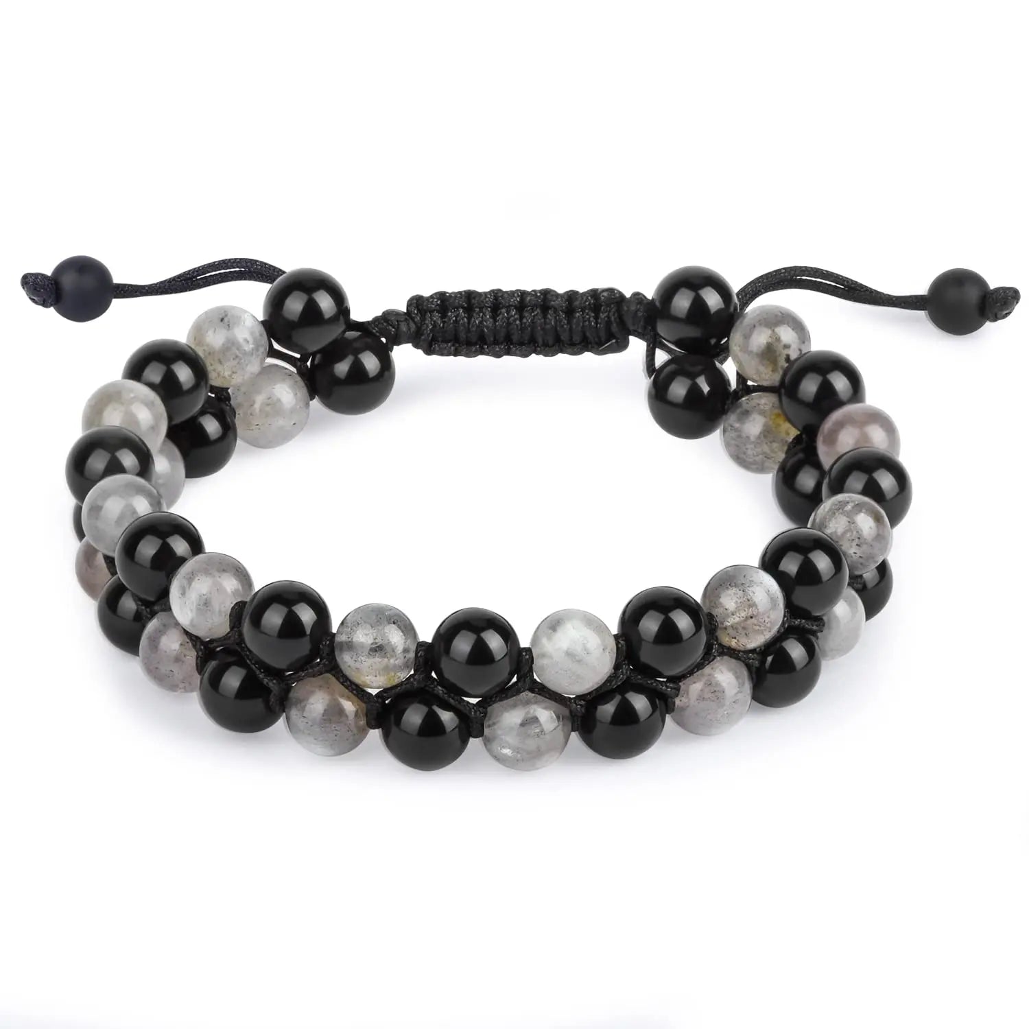 Vulcanic stone double beaded Hair Tie - Bracelet