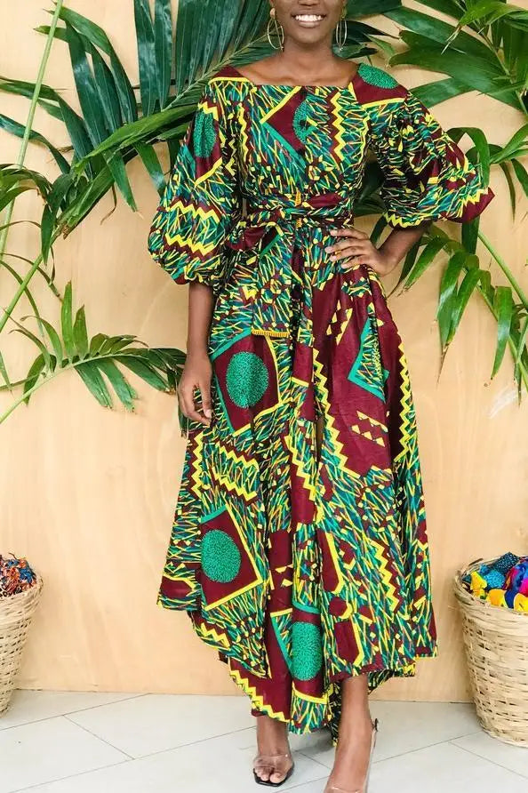 Dashiki Ankara African Maxi Dress