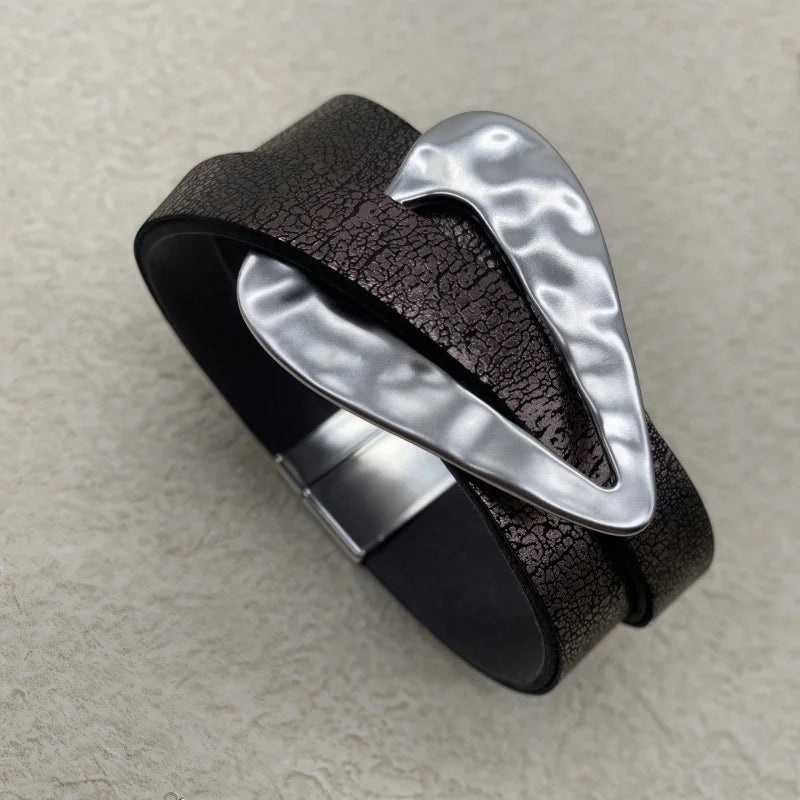 Black Leather Hair Cuff for Locs, Sisterlocks and Dreadlocks