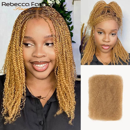 Premium 100% Human Hair Afro Kinky Bulk for Braiding &amp; Twists (50g)