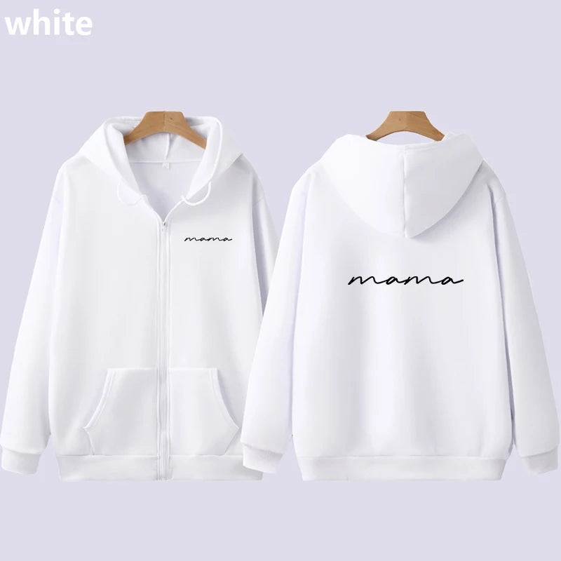 Fashionable Retro All-Match Zipper Sweatshirt (Mama)