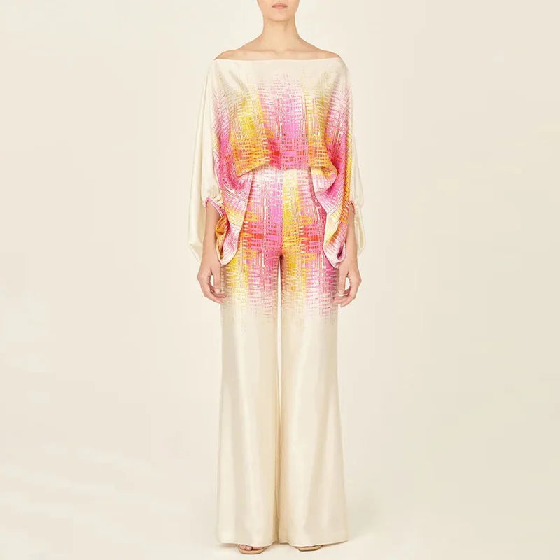 Elegant Off-Shoulder Pants Set Outfit for women