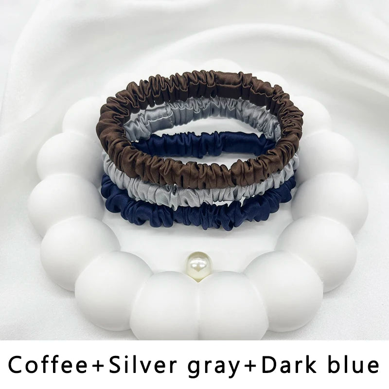 Mulberry Silk Elastics – Gentle, Frizz-Free Hair Bands for Natural Hair &amp; Locs - 3 pieces