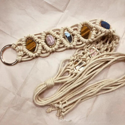 Handmade Braided Style Woven Tassel Belt