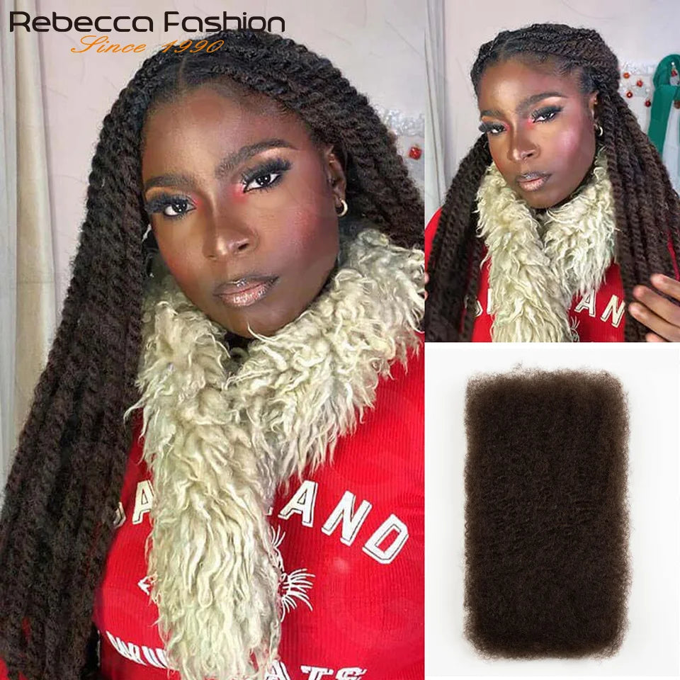 Premium 100% Human Hair Afro Kinky Bulk for Braiding &amp; Twists (50g)