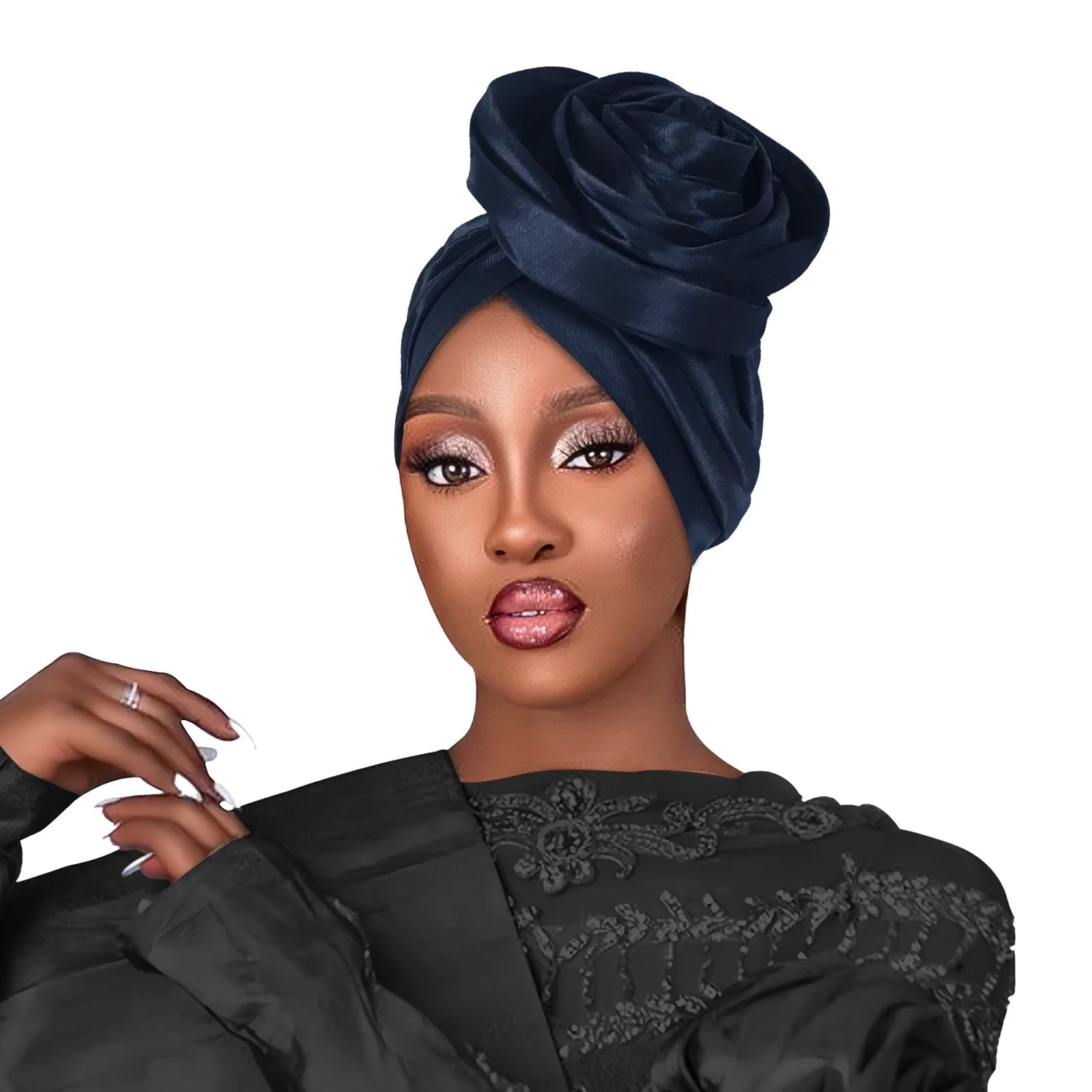 Floral Turban Hat - Stylish Modest Headwear for Special Events