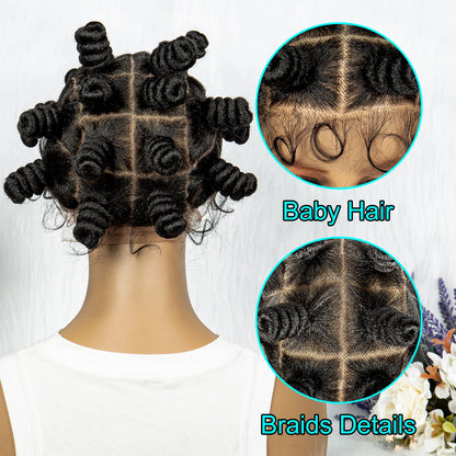Bantu Knots Full Lace Wig - Trendy Box Braid Style