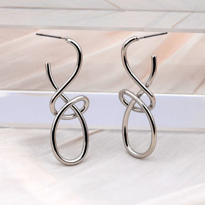 Serpentine Knot Statement Earrings