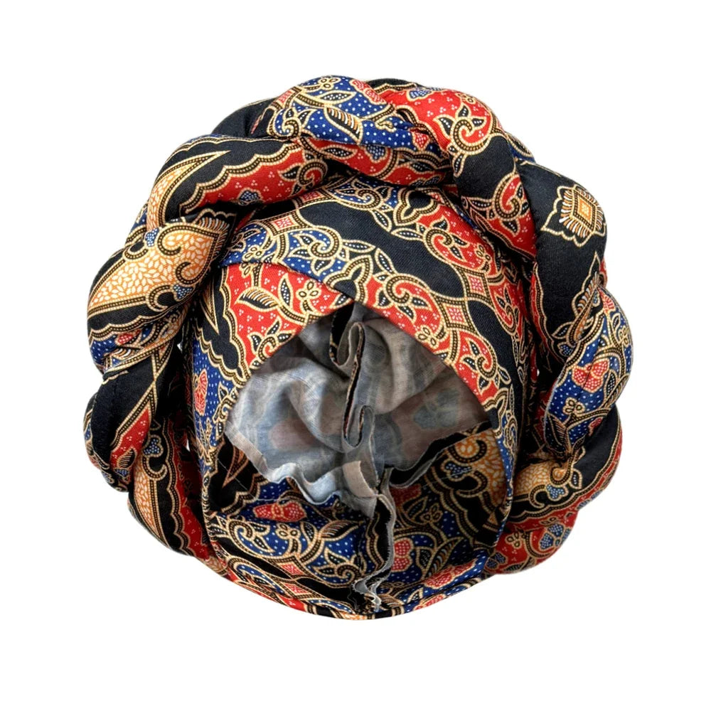 Ready-to-Wear Braided Headtie - Stylish Ankara Print Turban Hat for Weddings &amp; Daily Wear