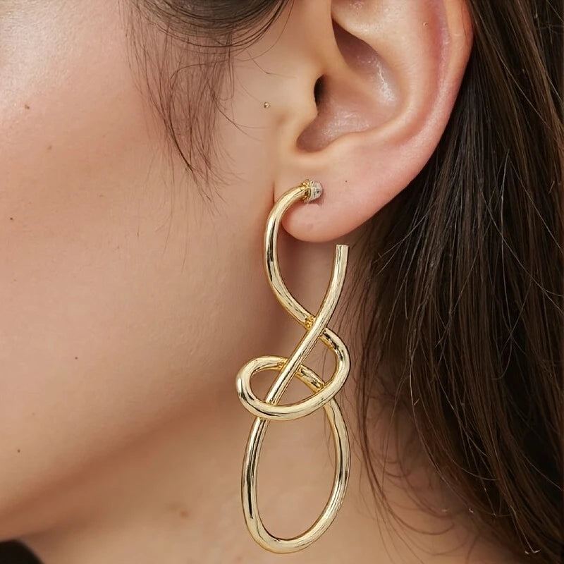 Serpentine Knot Statement Earrings