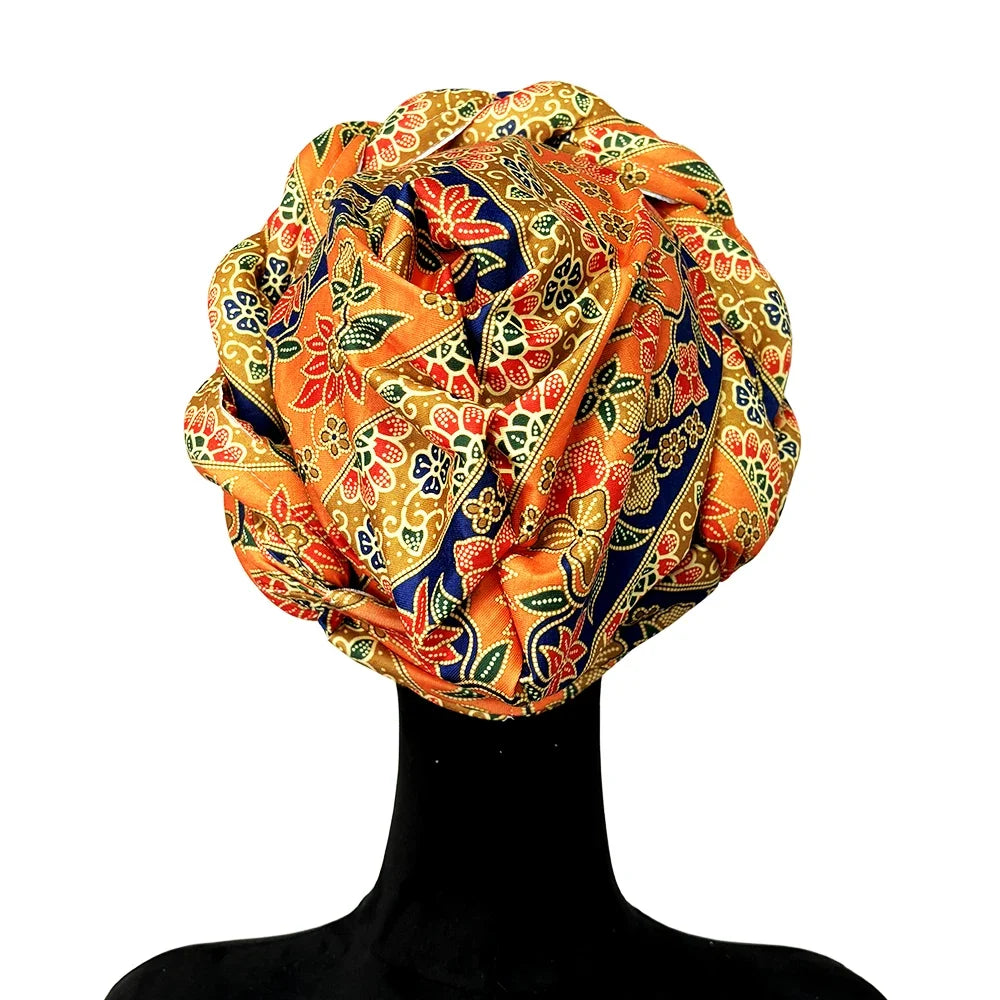 Ready-to-Wear Braided Headtie - Stylish Ankara Print Turban Hat for Weddings &amp; Daily Wear