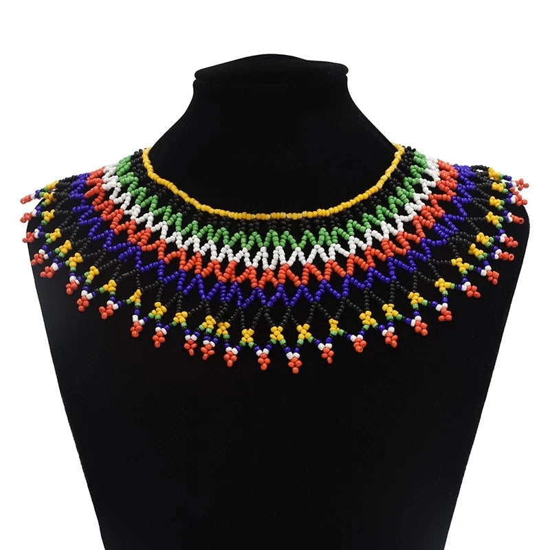 Handmade Boho Ethnic Big Choker Necklace