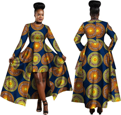 African Hi-Low Dashiki Dress - Super Elegant