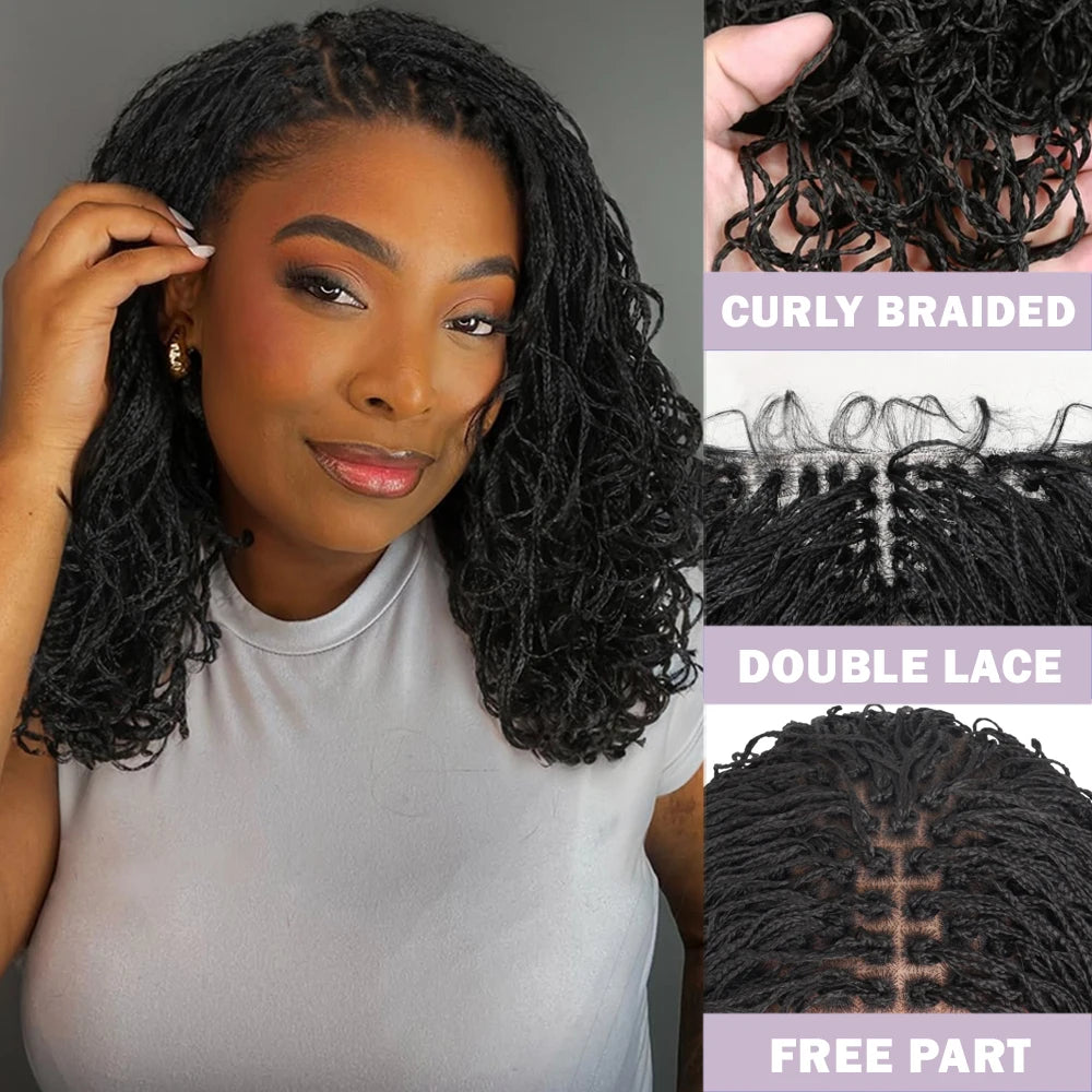 Braid Locs Wig for Black Women - Glueless Lace Design