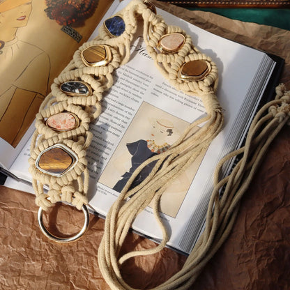 Handmade Braided Style Woven Tassel Belt