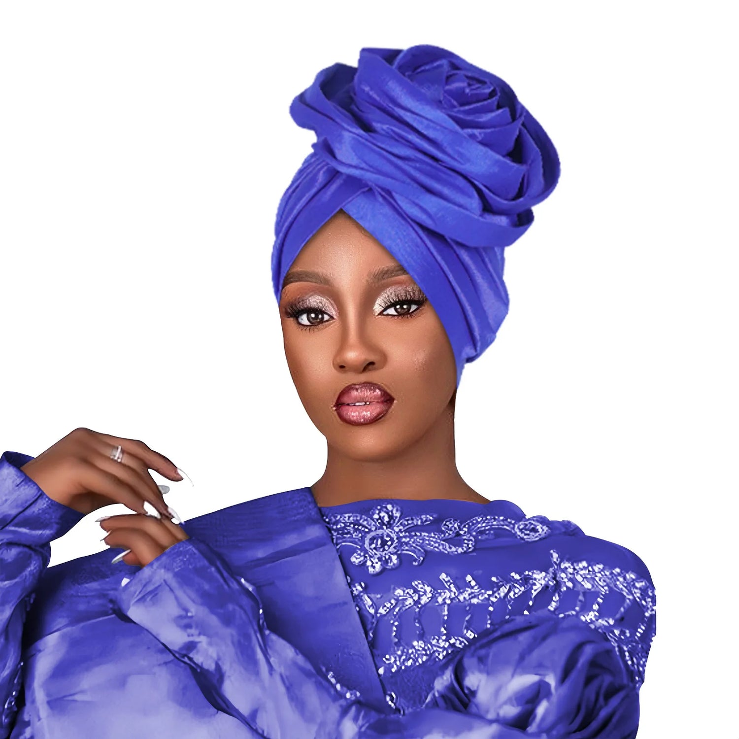 Floral Turban Hat - Stylish Modest Headwear for Special Events