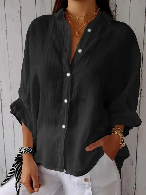 Luxury Linen Button-Down Shirt for Effortless Everyday Elegance