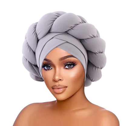Headwrap with Braided Look – Luxury &amp; Pre-tied