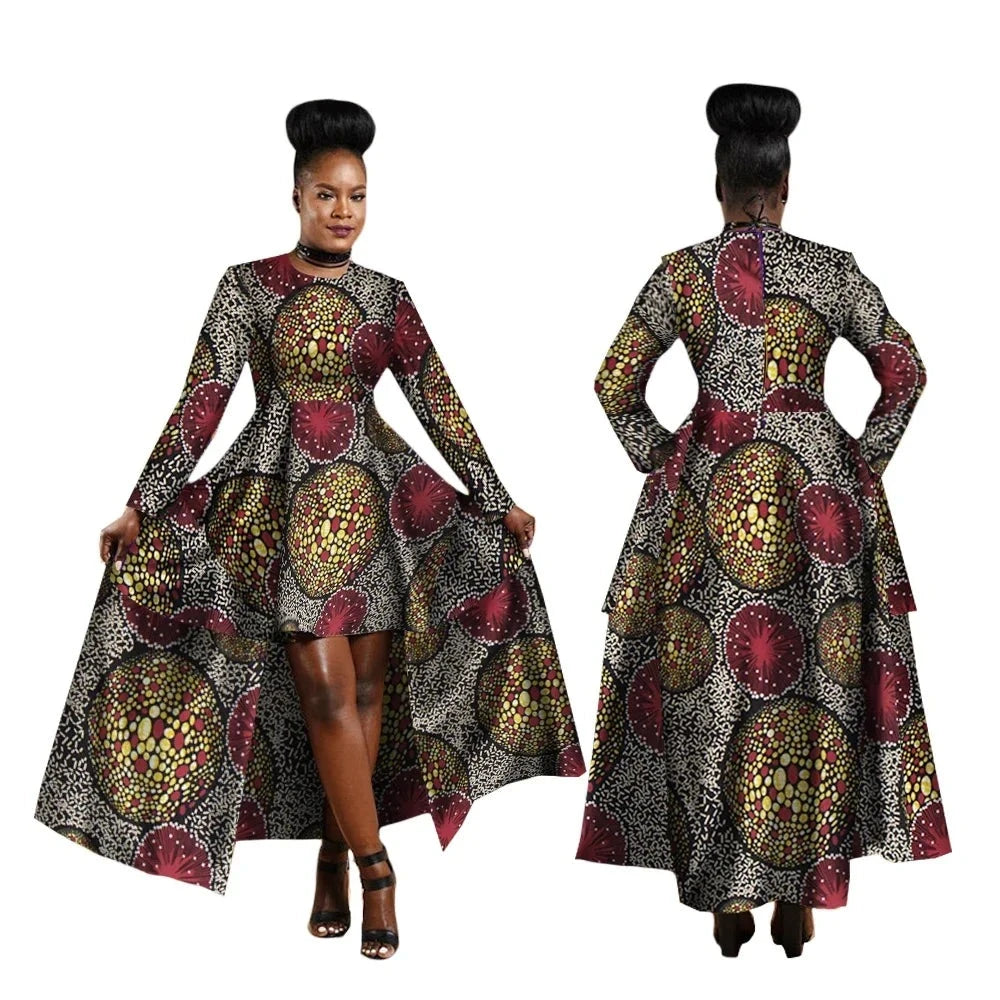 African Hi-Low Dashiki Dress