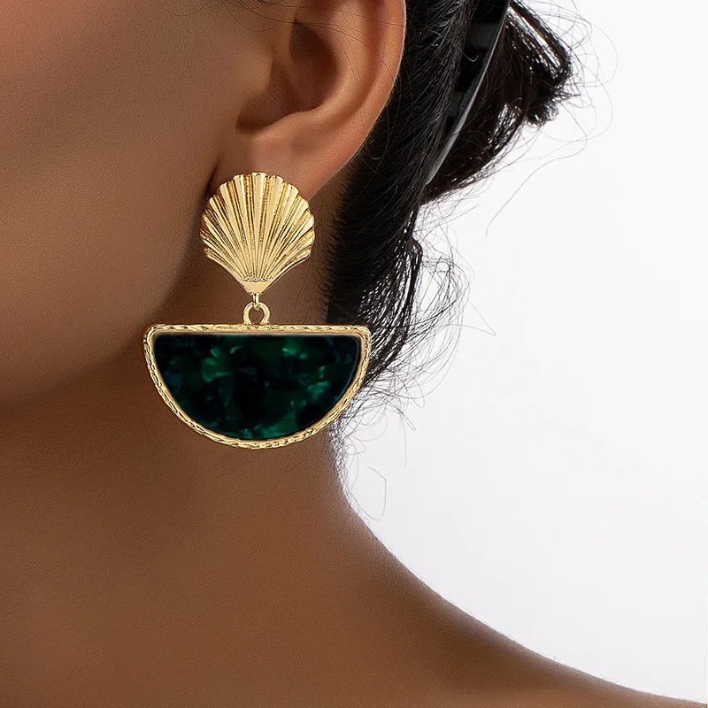 Emerald Enclave Fan Earrings