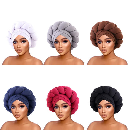 Headwrap with Braided Look – Luxury &amp; Pre-tied
