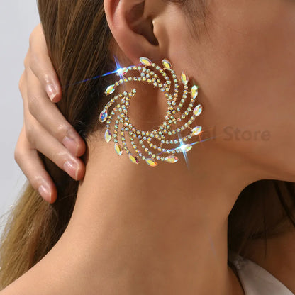 Golden Crystal earrings that add spark to your style