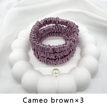 Mulberry Silk Elastics – Gentle, Frizz-Free Hair Bands for Natural Hair &amp; Locs - 3 pieces