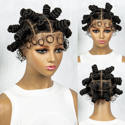Bantu Knots Full Lace Wig - Trendy Box Braid Style