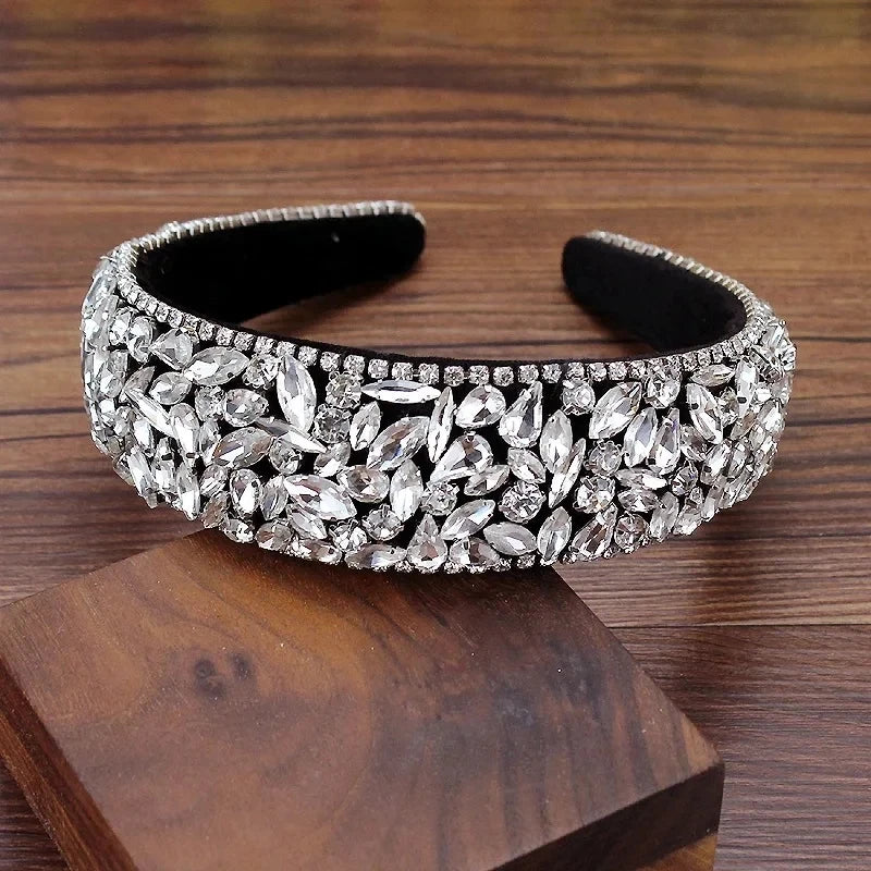 Sparkling Crystal-Encrusted Wedding  Hairband