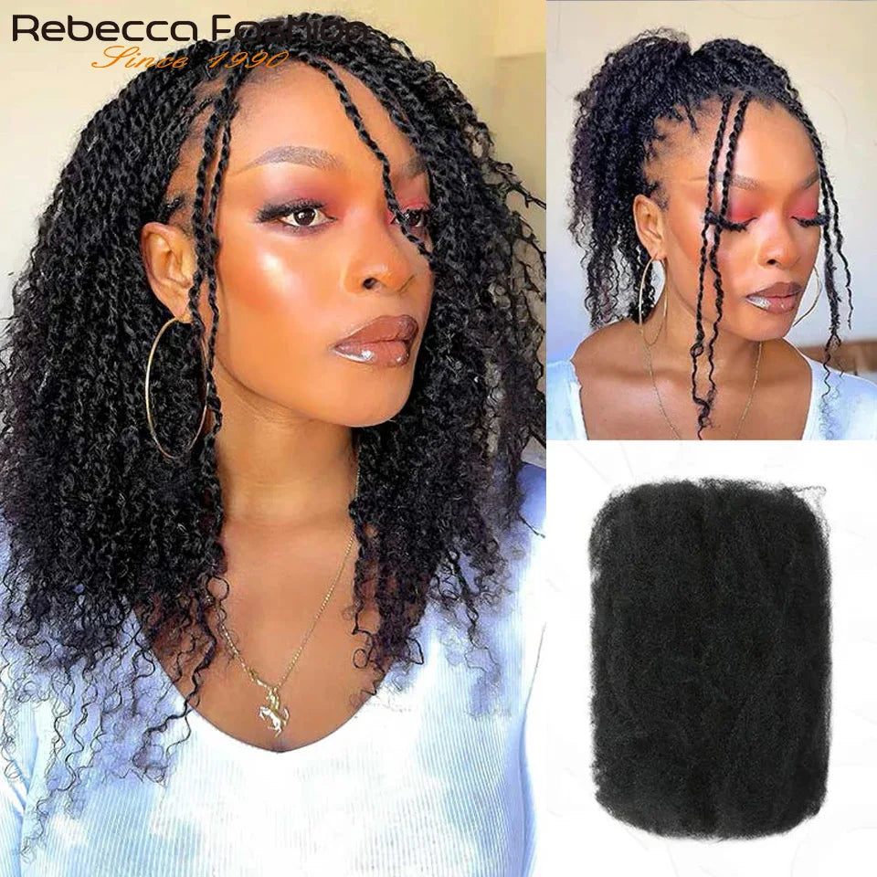 Premium 100% Human Hair Afro Kinky Bulk for Braiding &amp; Twists (50g)