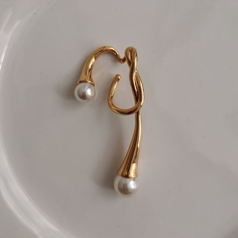 Pearl Ear Clip Earrings