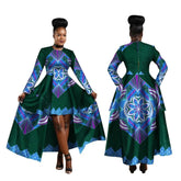 African Hi-Low Dashiki Dress