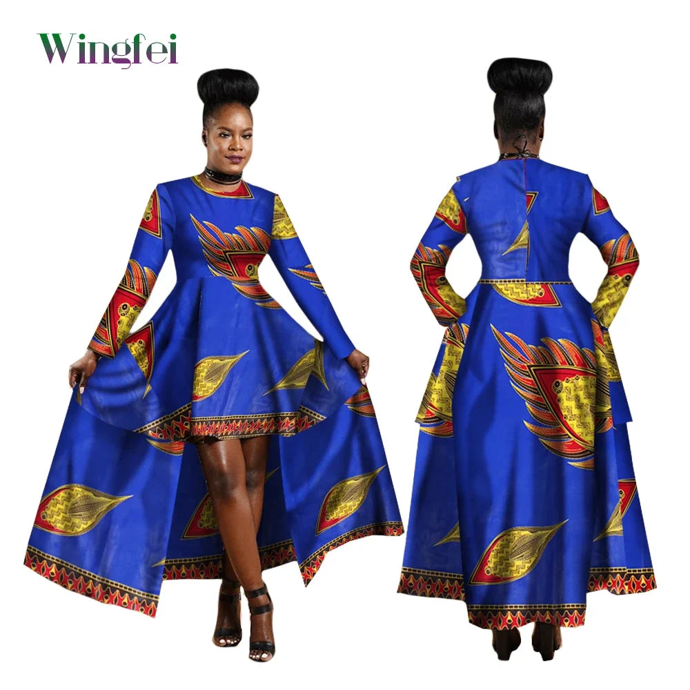 African Hi Low Dashiki Dress