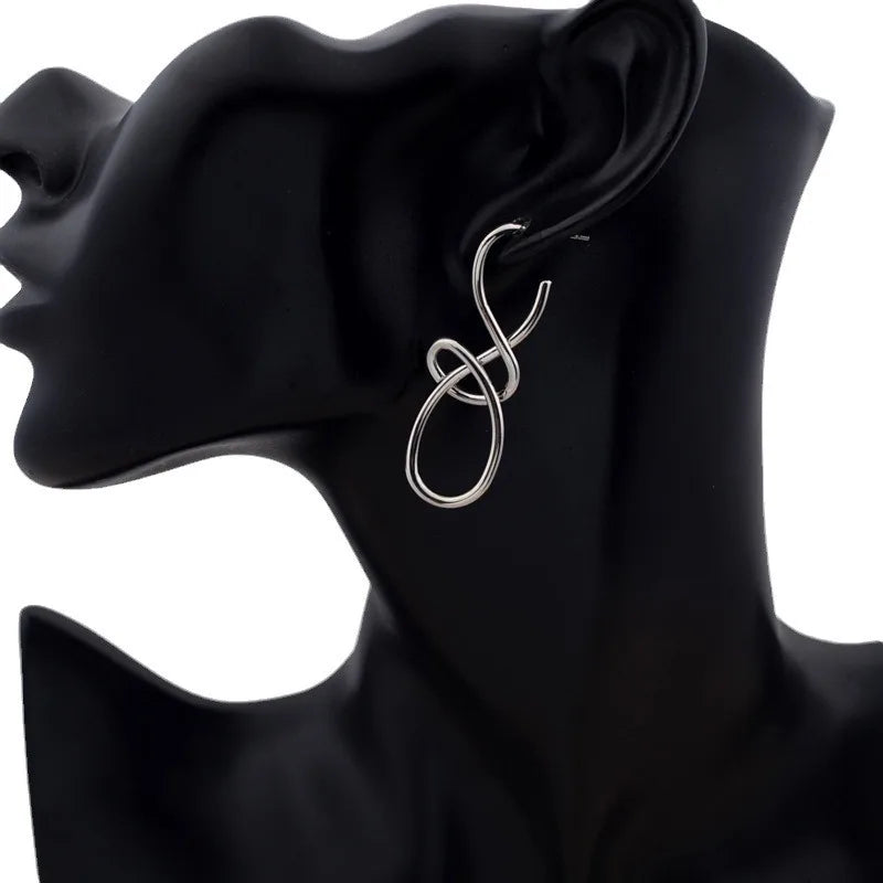 Serpentine Knot Statement Earrings