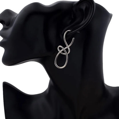 Serpentine Knot Statement Earrings