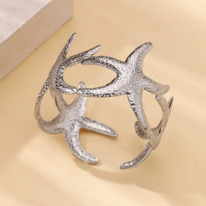 Silver Sea ​​Stars Hair Cuff for Locs