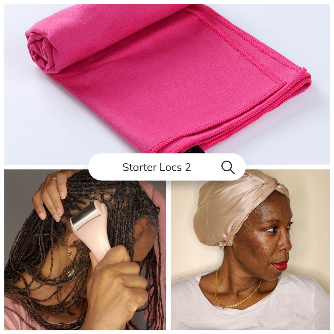 Starter Locs Package with a 100% Silk Bonnet , cryotherapy scalp roller