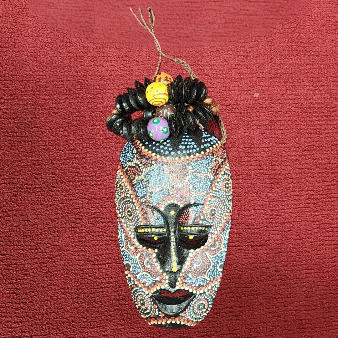 Tribal Mosaic Mask Pendant