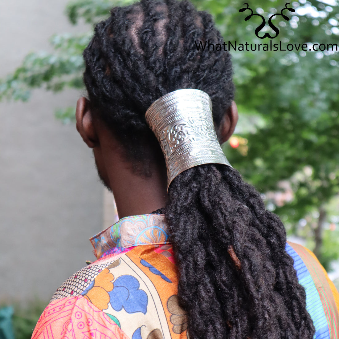 Ancient Gold Hair Cuff for long ponytails Locs, Sisterlocks, Dreadlocks and Braids
