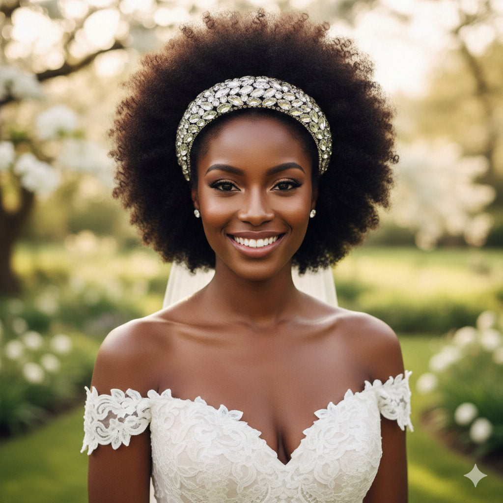 Sparkling Crystal-Encrusted Wedding  Hairband