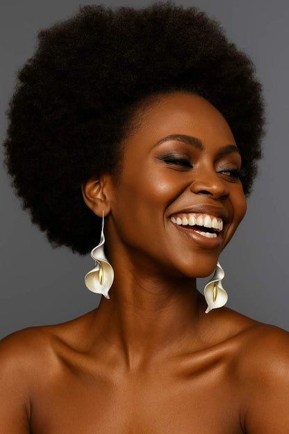 Calla Lily Flower Earrings For Women