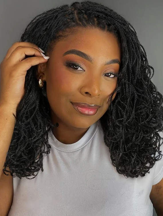 Braid Locs Wig for Black Women - Glueless Lace Design