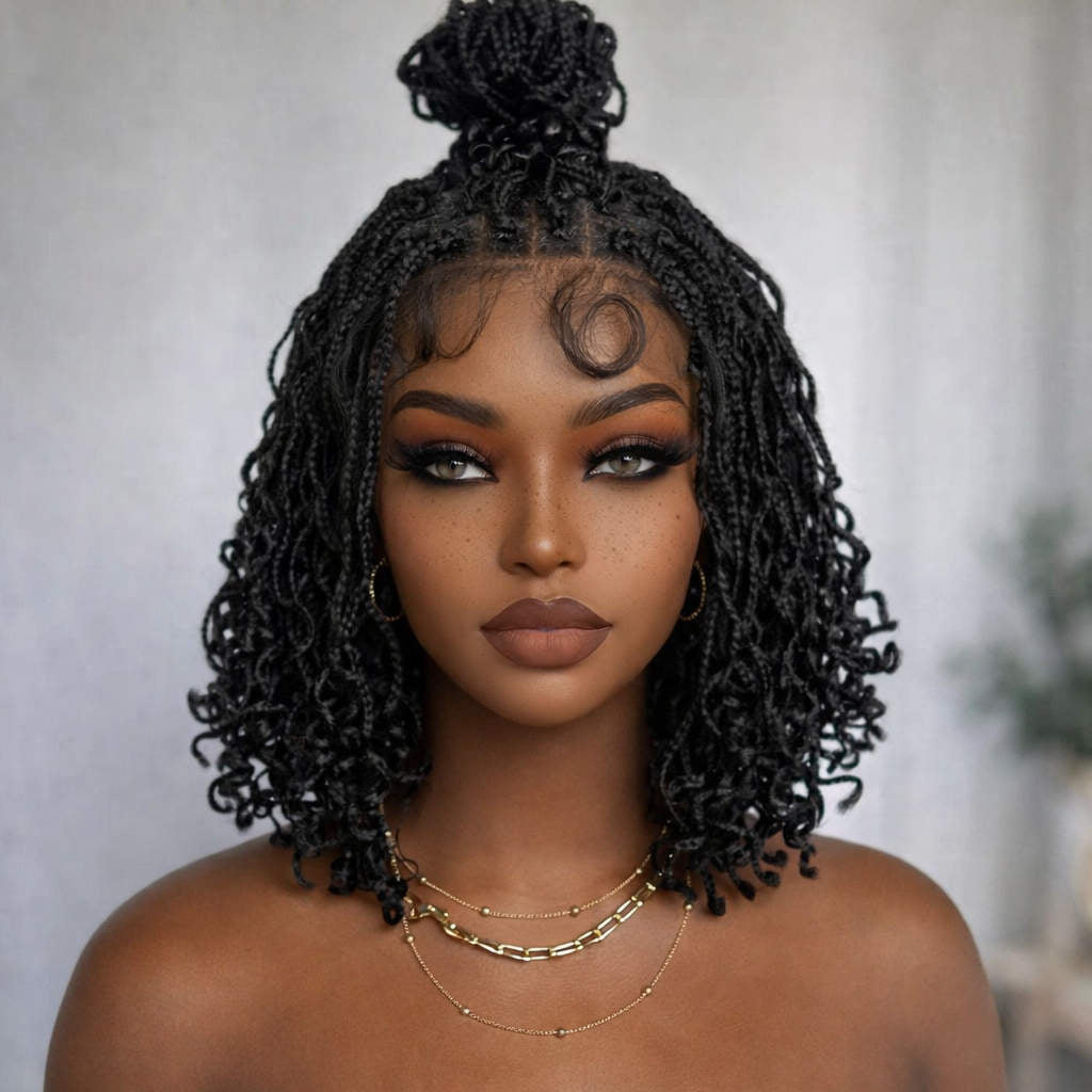 Braid Locs Wig for Black Women - Glueless Lace Design